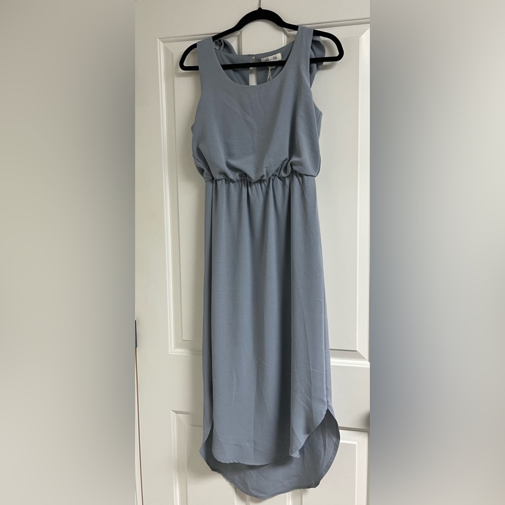 She & Sky Blue Dress